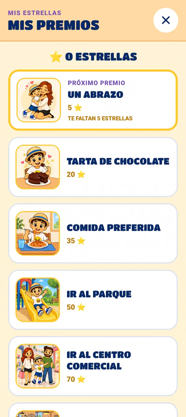 Captura de AutiSteps: Estrellas y premios